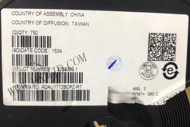 ADAU1772BCPZ 一款具有四個輸入和兩個輸出的編解碼器，內置數(shù)字處理引擎