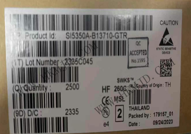 時鐘發(fā)生器 SI5350A-B13710-GTR 生成任意頻率的時鐘信號，覆蓋廣泛的應用需求