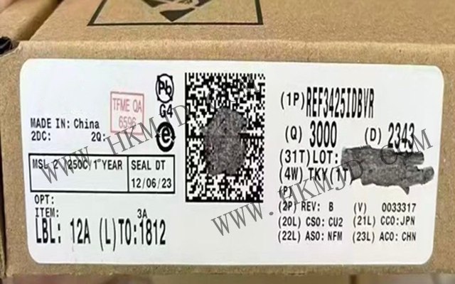 德州儀器 REF3425IDBVR：低溫漂 (6ppm/°C)、低功耗、高精度 CMOS 電壓基準