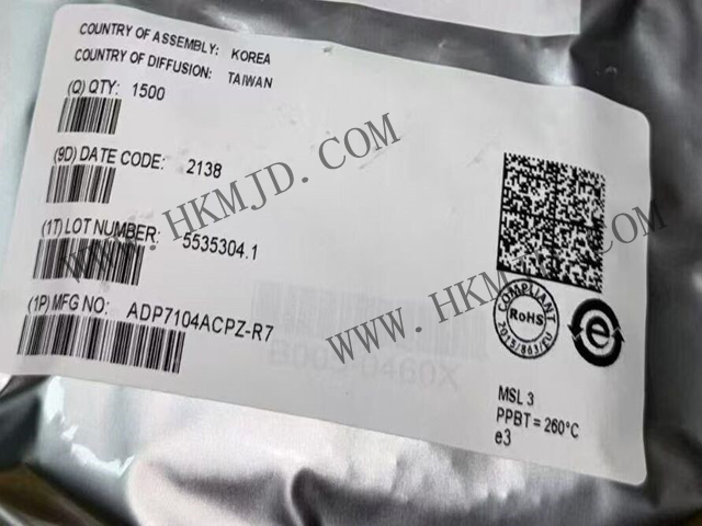 ADI推出穩(wěn)壓器 ADP7104ACPZ 一款CMOS、低壓差穩(wěn)壓器 500mA HV LDO 1.8V