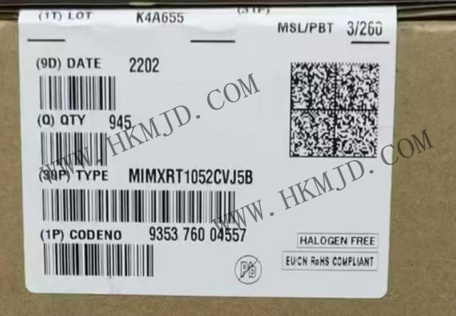 恩智浦 MIMXRT1052CVJ5B i.MX RT1050 交叉 MCU，帶 Arm Cortex-M7 內(nèi)核