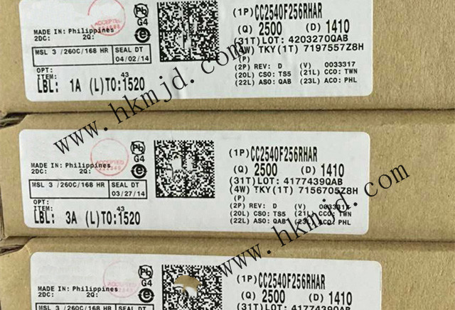 配備256kB 閃存，8kB SRAM【CC2540F256RHAR】——帶 USB 的低功耗 Bluetooth?無線MCU