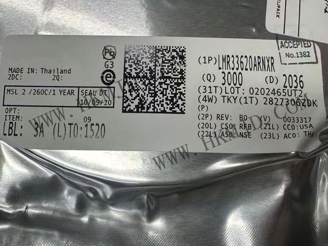 德州儀器 LMR33620ARNXR 同步降壓轉換器 | 超低 EMI，寬輸入電壓，2A 輸出